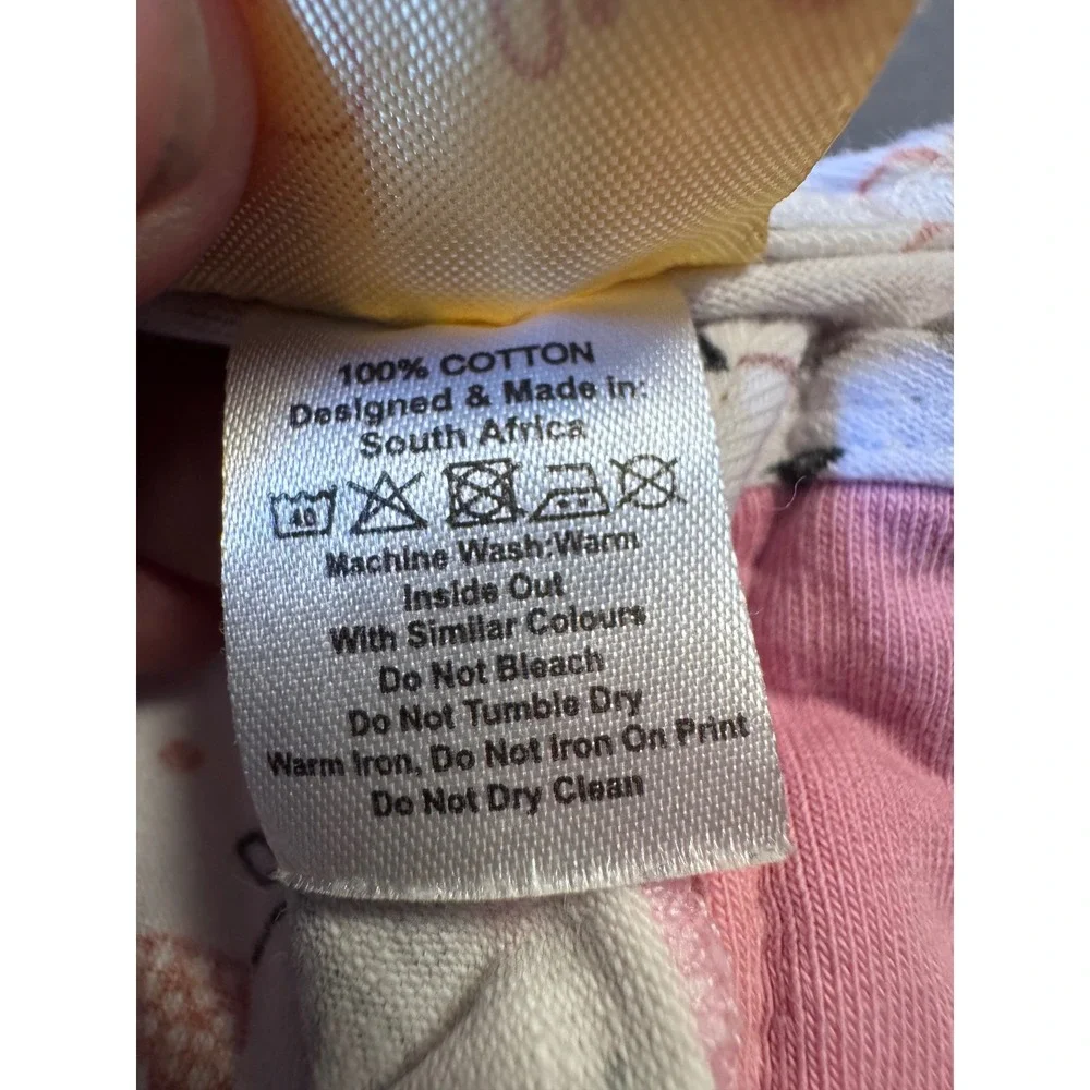 Hoolies Kids Pink White Elephant Giraffe Cotton Zipper Sleeper 6-12 Months